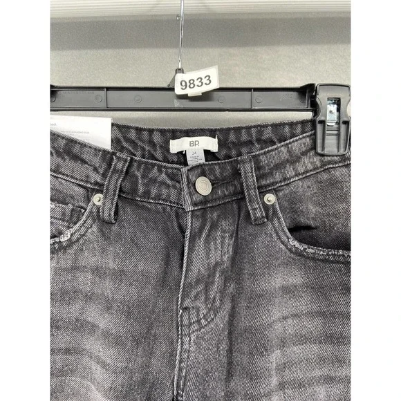 BP Jeans Women's Sz 24 Black Distressed Ripped‎ Wide Leg Pockets Low Rise NWT - Picture 13 of 13